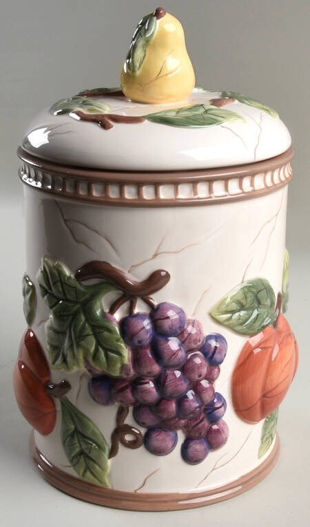 Pompeii Fruit Large Canister & Lid