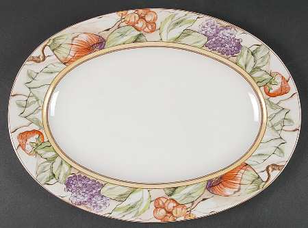 Pompeii Fruit 14" Oval Serving Platter