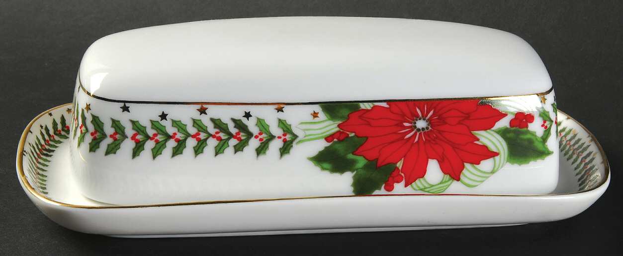 Poinsettias 1/4 Lb Covered Butter