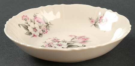Moss Rose (Scalloped, No Trim) Fruit/Dessert (Sauce) Bowl
