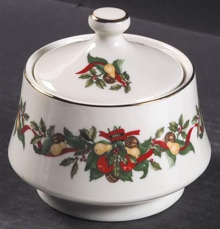 Christmas Bounty Sugar Bowl & Lid