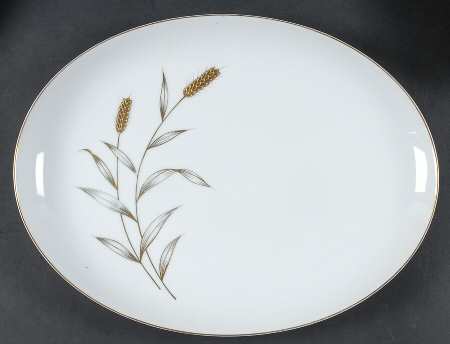 Golden Leaf 16" Oval Serving Platter