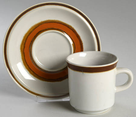 Corona Flat Cup & Saucer Set