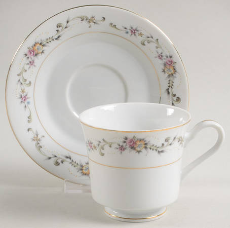 Limoge Flat Cup & Saucer Set
