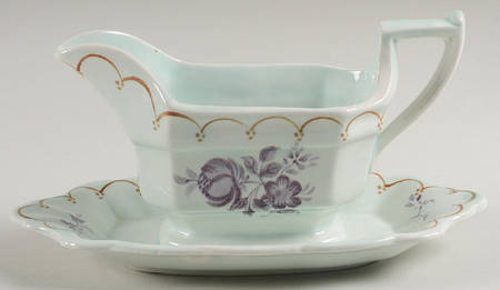 Regent Purple Gravy Boat with Attached Underplate
