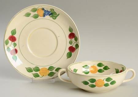 1346B Flat Cream Soup Bowl & Saucer Set