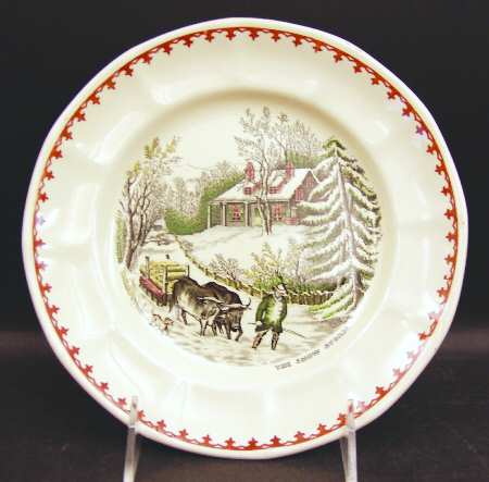 American Ways & Days (Brown Fleur Ring) Salad Plate