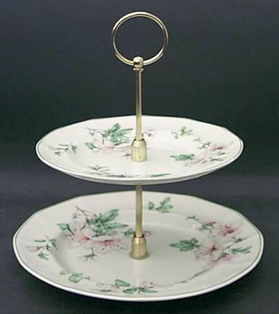 Azalea 2 Tiered Serving Tray (Dinner & Salad Plate)