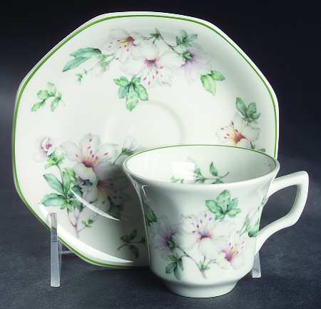 Azalea Flat Demitasse Cup & Saucer Set