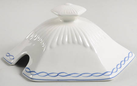 Baltic Blue (Newer, White) Lid for Tureen