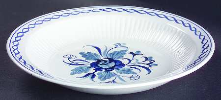 Baltic Blue (Newer, White) Rim Soup Bowl