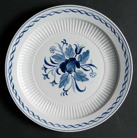 Baltic Blue (Newer, White) Luncheon Plate by Adams China