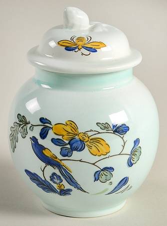 Blue Parrot (Celadon) Sugar Bowl & Lid