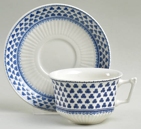 Brentwood (Adams Back Stamp) Flat Cup & Saucer Set
