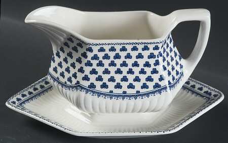 Brentwood (Adams Back Stamp) Gravy Boat with Attached Underplate