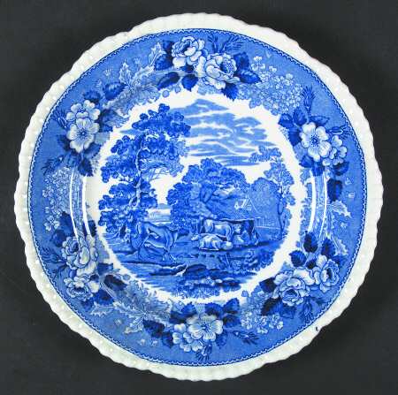 Cattle Scenery Blue (No Trim, Scalloped) by Adams China
