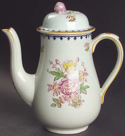 Chelsea Sprays Blue Multicolor Coffee Pot & Lid