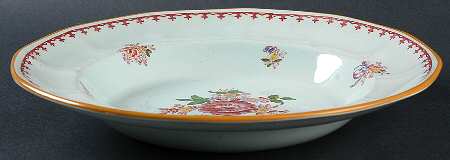 Chelsea Sprays Red (Fleur-De-Lis) Large Rim Soup Bowl