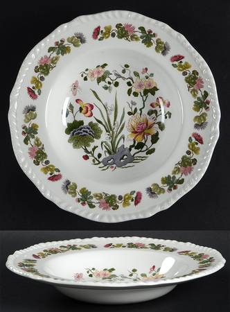 Country Meadow Large Rim Soup Bowl