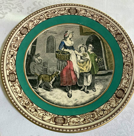 Cries of London (Green & Brown rim) Wall Plate