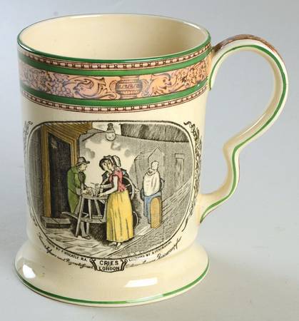 Cries of London (Green & Brown rim) Tankard