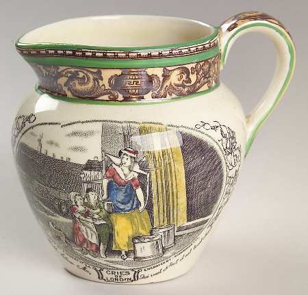 Cries of London (Green & Brown rim) Creamer