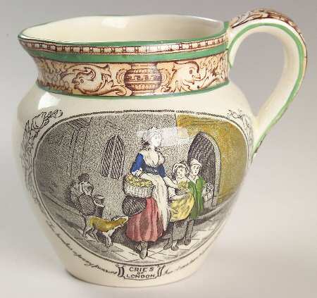 Cries of London (Green & Brown rim) Creamer