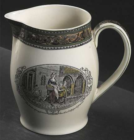 Cries of London (Green & Brown rim) 28 Oz Pitcher