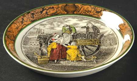 Cries of London (Green & Brown rim) Coaster