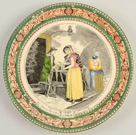 Cries of London (Green & Brown rim) Plate Wall