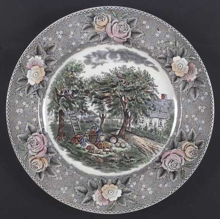 Currier &amp; Ives Gray, Multicolor by Adams China
