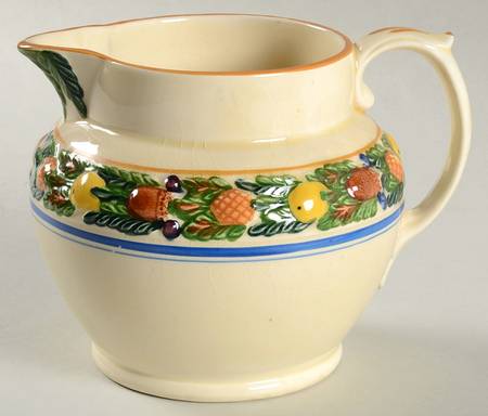 Della Robia Multicolor on Cream 20 Oz Pitcher