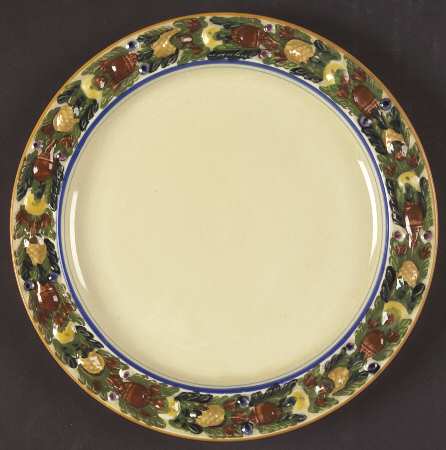 Della Robia Multicolor on Cream Salad Plate