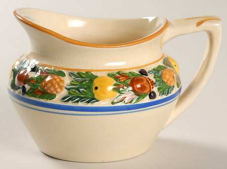 Della Robia Multicolor on Cream Mini Creamer