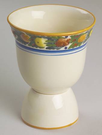 Della Robia Multicolor on Cream Double Egg Cup