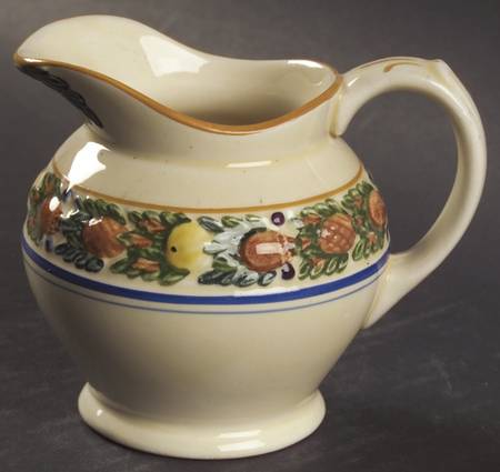 Della Robia Multicolor on Cream Creamer