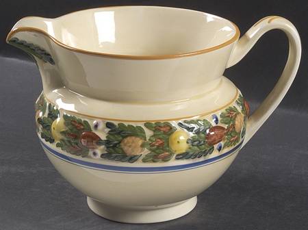 Della Robia Multicolor on Cream 48 Oz Pitcher