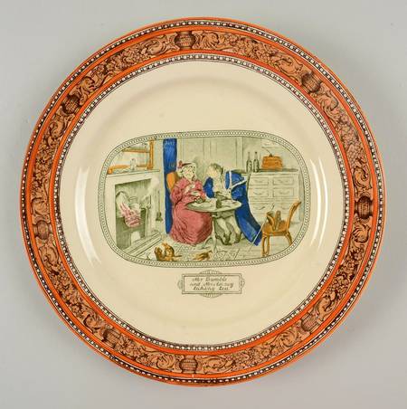 Dickens Orange (Old Back Stamp) Luncheon Plate