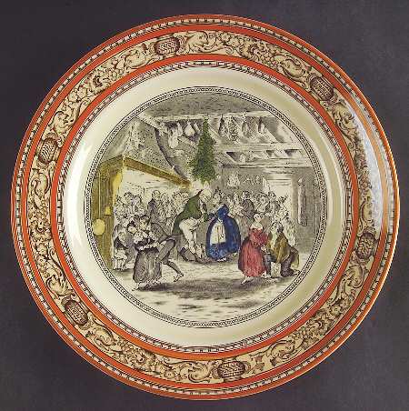 Dickens Orange (Old Back Stamp) Dinner Plate