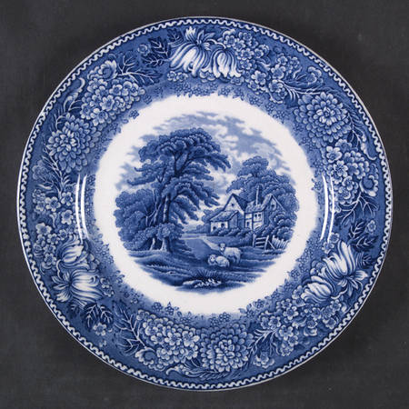 English Countryside Blue Salad Plate