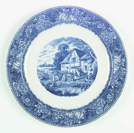 English Countryside Blue 12" Chop Plate (Round Platter)