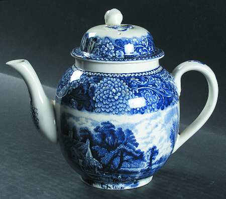 English Countryside Blue Teapot & Lid