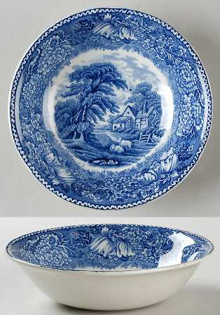 English Countryside Blue Coupe Cereal Bowl