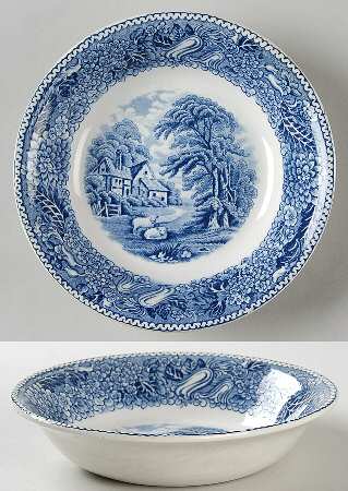 English Countryside Blue Fruit/Dessert (Sauce) Bowl