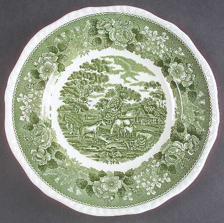 English Scenic Green (Scalloped) by Adams China