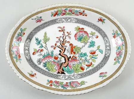 Indian Tree 14" Oval Serving Platter