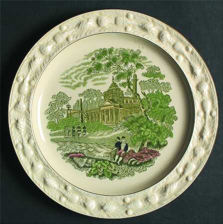 Italian Scenery Multicolor (Gold Trim) Salad Plate