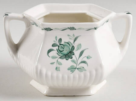 Lincoln (Green Vine on Rim) Sugar Bowl No Lid