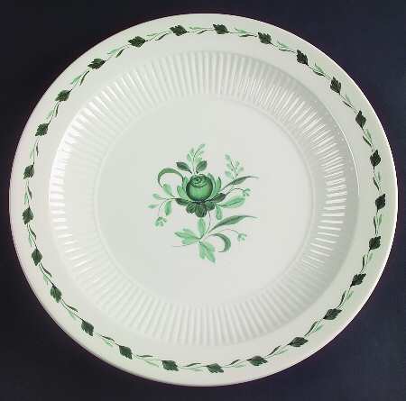 Lincoln (Green Vine on Rim) 11" Chop Plate (Round Platter)