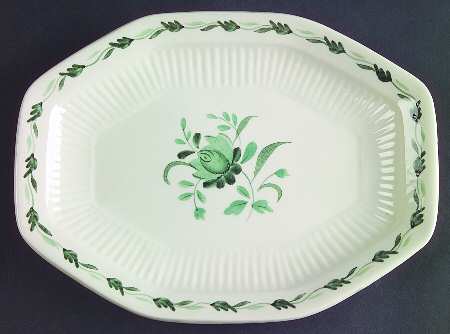 Lincoln (Green Vine on Rim) Relish/Gravy Underplate